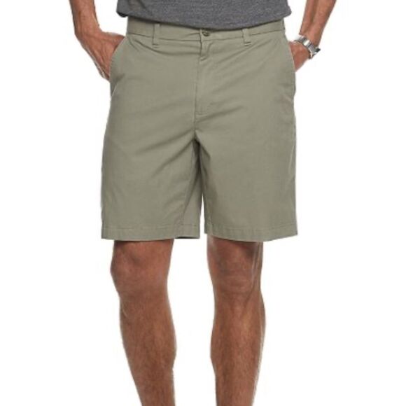 Croft & Barrow- Olive Utility Pleated Front Shorts - Picture 1 of 3